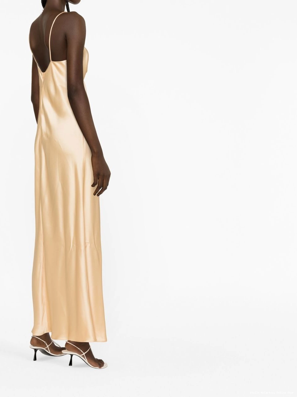 Affordable ring-detail satin Stella maxi Women dress McCartney 0708